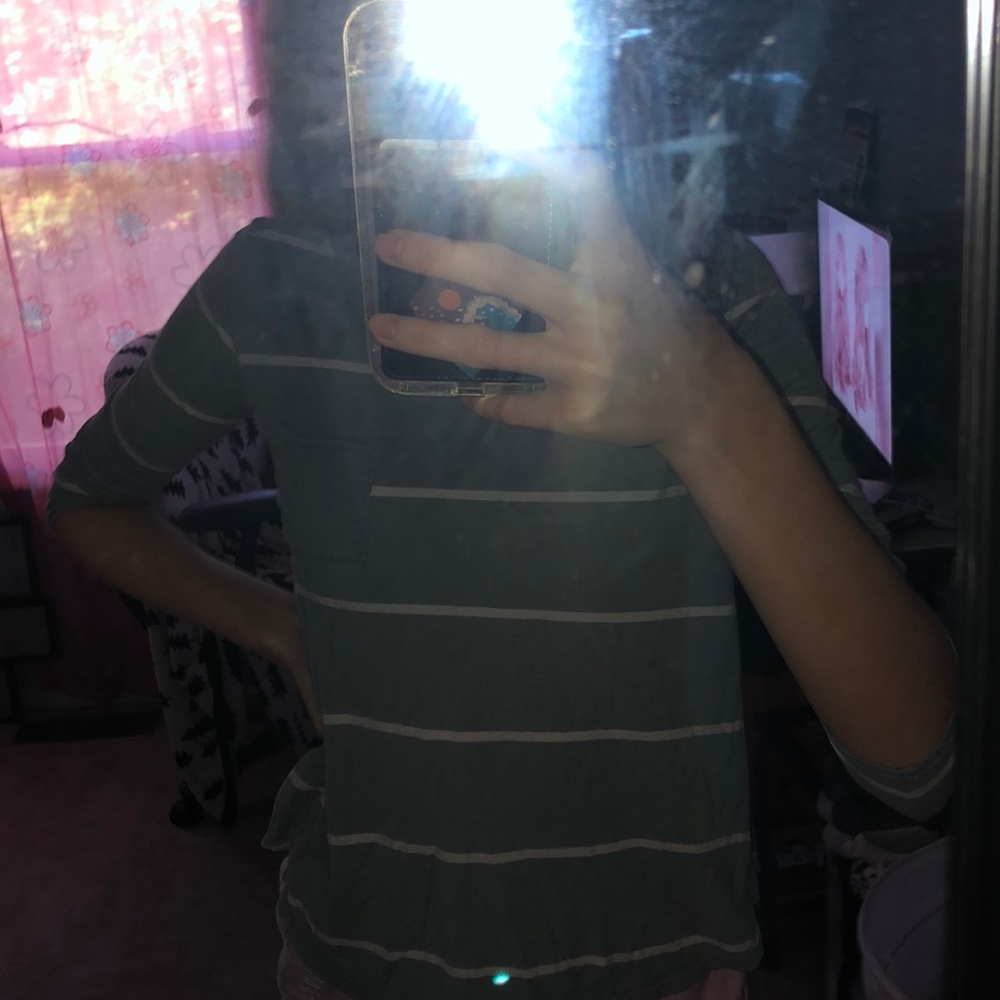 Long sleeve striped T-shirt